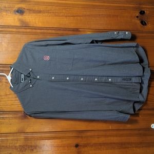 Ohio State Buckeye block O logo men's dress shirt - medium.